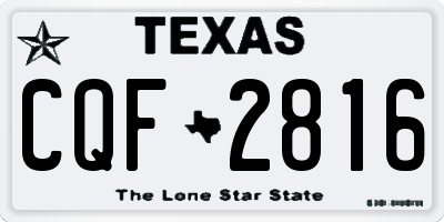 TX license plate CQF2816