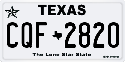 TX license plate CQF2820