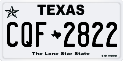 TX license plate CQF2822