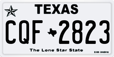 TX license plate CQF2823