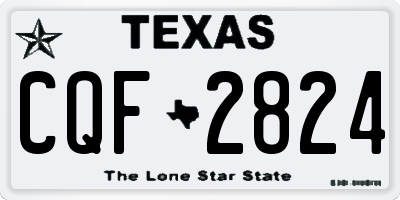 TX license plate CQF2824