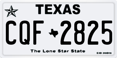 TX license plate CQF2825