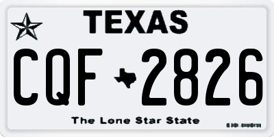 TX license plate CQF2826