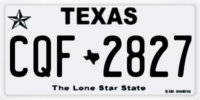 TX license plate CQF2827
