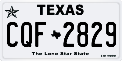 TX license plate CQF2829