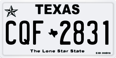 TX license plate CQF2831