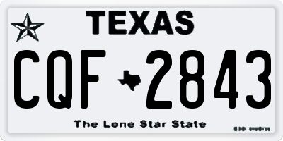 TX license plate CQF2843