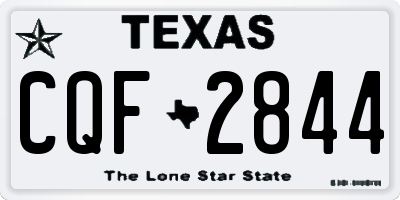 TX license plate CQF2844