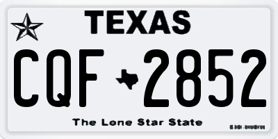 TX license plate CQF2852