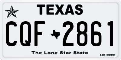 TX license plate CQF2861