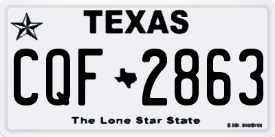 TX license plate CQF2863