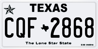 TX license plate CQF2868