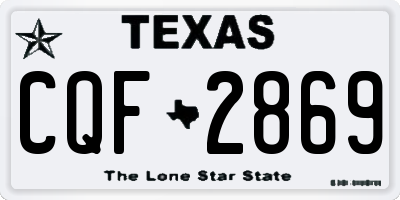 TX license plate CQF2869
