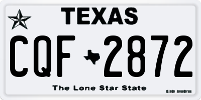 TX license plate CQF2872