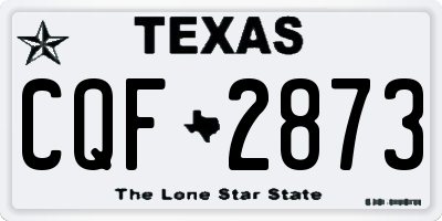 TX license plate CQF2873
