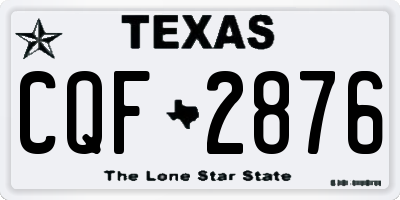 TX license plate CQF2876