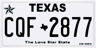 TX license plate CQF2877