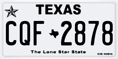 TX license plate CQF2878