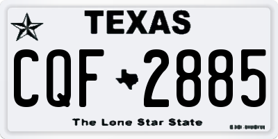TX license plate CQF2885