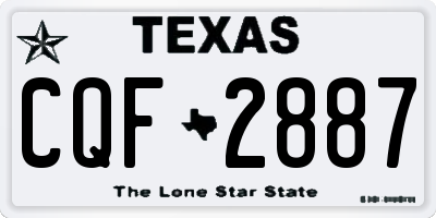 TX license plate CQF2887
