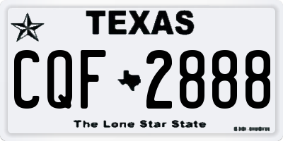 TX license plate CQF2888