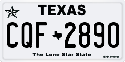 TX license plate CQF2890