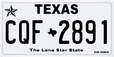 TX license plate CQF2891