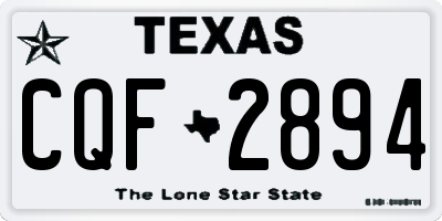 TX license plate CQF2894