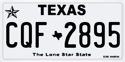 TX license plate CQF2895