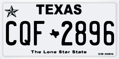 TX license plate CQF2896