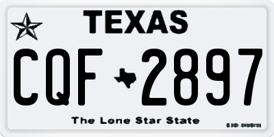 TX license plate CQF2897