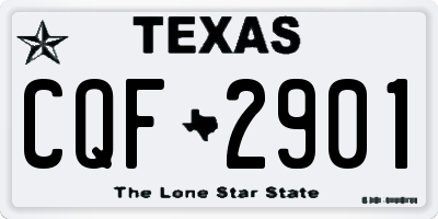 TX license plate CQF2901