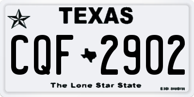 TX license plate CQF2902
