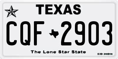 TX license plate CQF2903