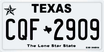 TX license plate CQF2909