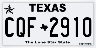 TX license plate CQF2910