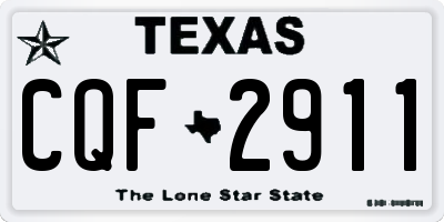 TX license plate CQF2911