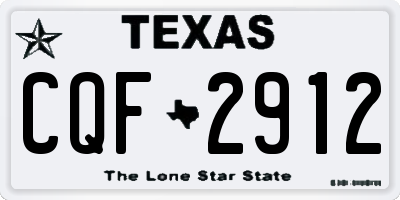 TX license plate CQF2912