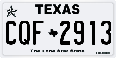 TX license plate CQF2913