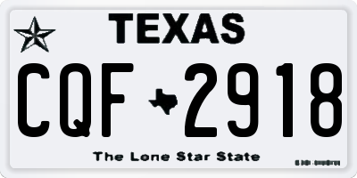 TX license plate CQF2918