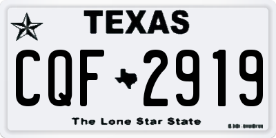 TX license plate CQF2919