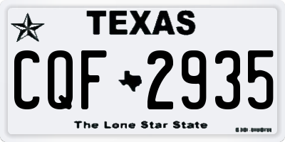 TX license plate CQF2935