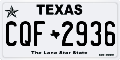 TX license plate CQF2936