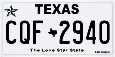 TX license plate CQF2940