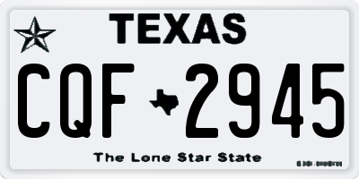 TX license plate CQF2945
