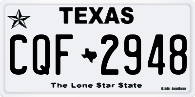 TX license plate CQF2948