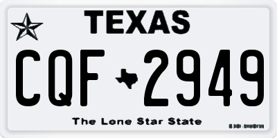 TX license plate CQF2949