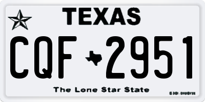 TX license plate CQF2951