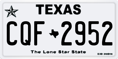 TX license plate CQF2952