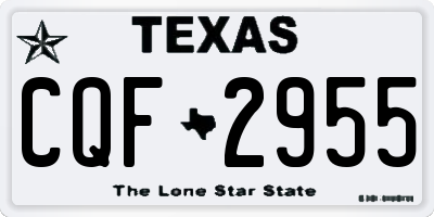 TX license plate CQF2955